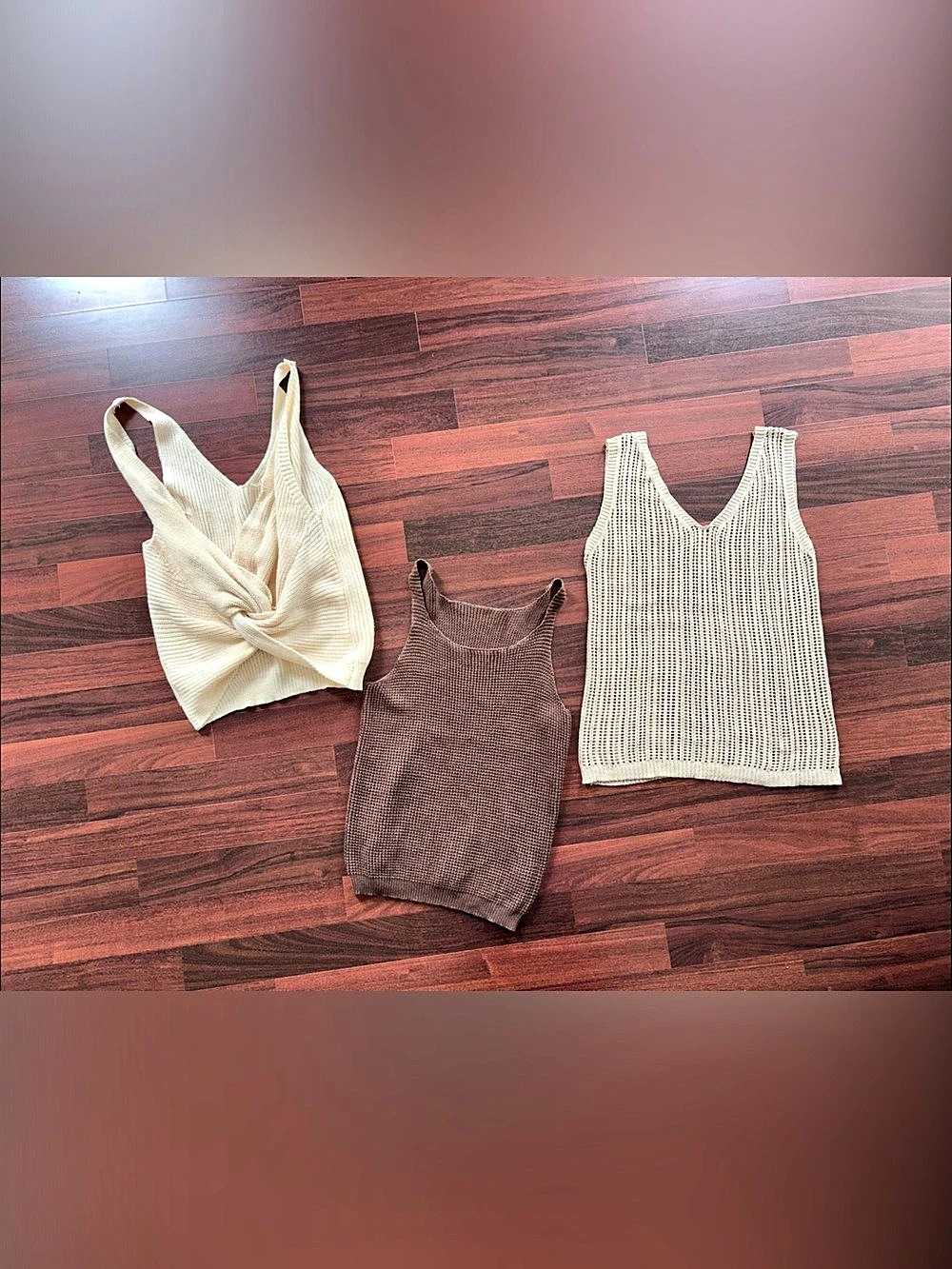 Neutral brown cream top bundle